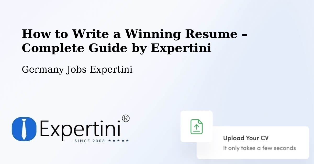 Resume Writing Guide for Job Seekers – Metzingen - Metzingen, Germany Jobs Expertini
